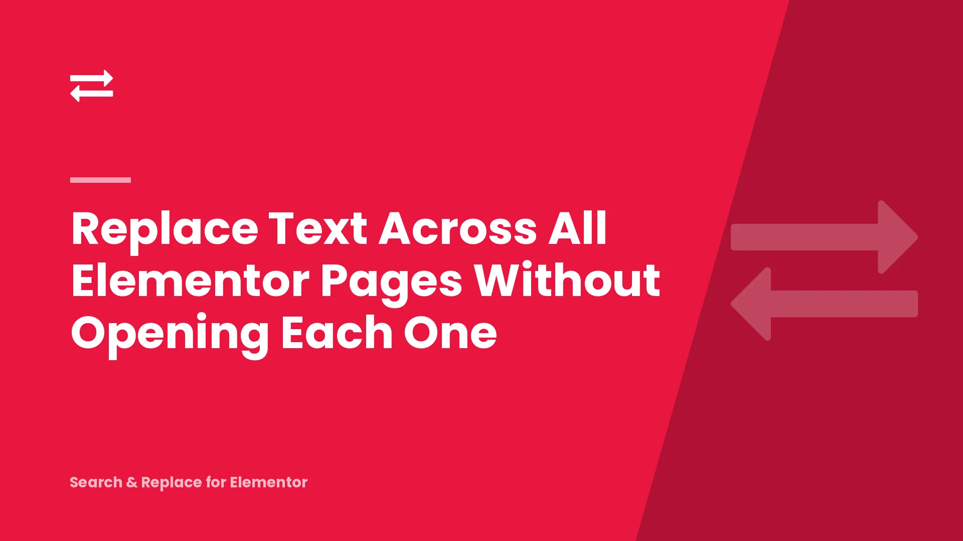 Replace Text Across All Elementor Pages Without Opening Each One